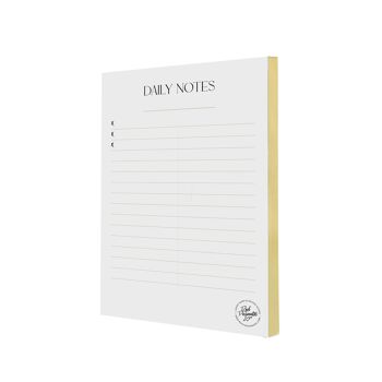 Bloc-notes "Notes quotidiennes", A5, simple & or