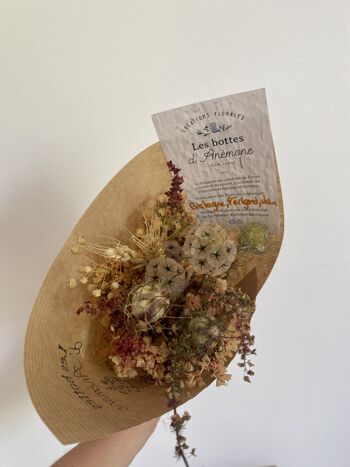 Bouquet de fleurs séchées orangé - Format bureau 4