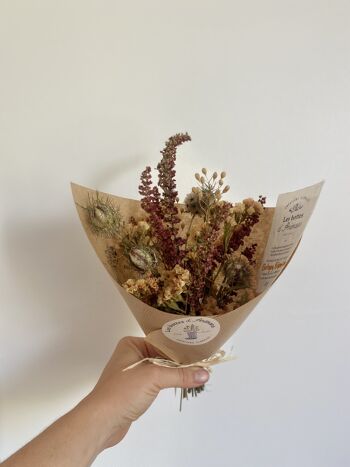 Bouquet de fleurs séchées orangé - Format bureau 5