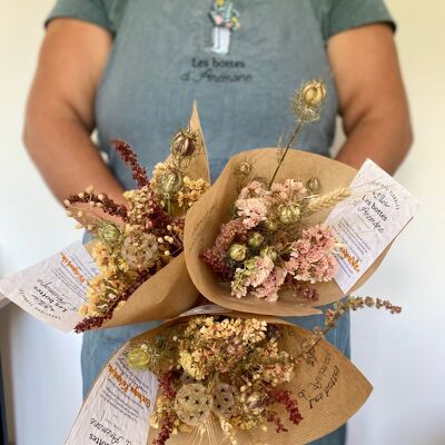 Orange Dried Flower Bouquet - Desk Size