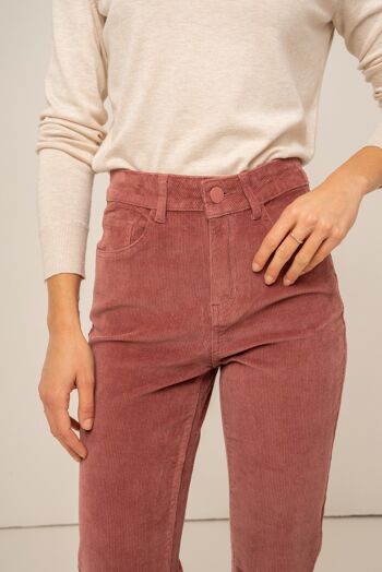 Pantalon Emma velours flare ROSE 3