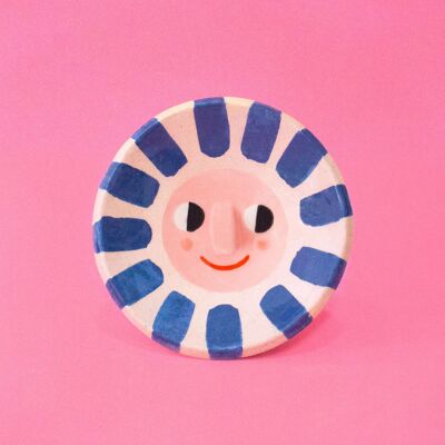 Piatto portagioielli Happy Sun Blue / Ceramica