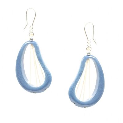 Boucles d'oreilles ORPHEA Bleu Lilas