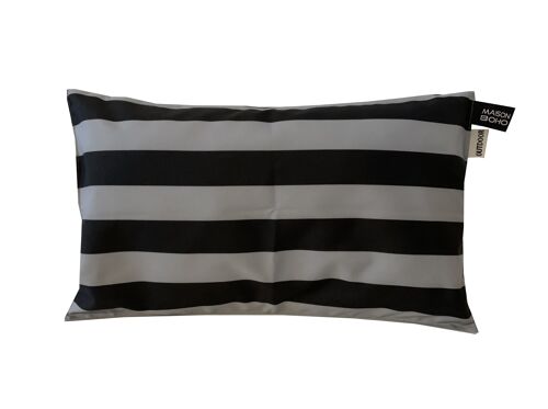 Cushion cover Outdoor Stripe rectangle Gray