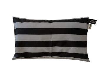 Housse de coussin Outdoor Stripe rectangle Gris 1