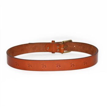 CEINTURE EN CUIR MARRON PREMIUM - 110 3