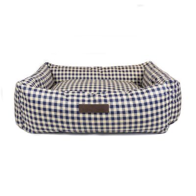 SMALL BLUE VICHY WATERPROOF BED