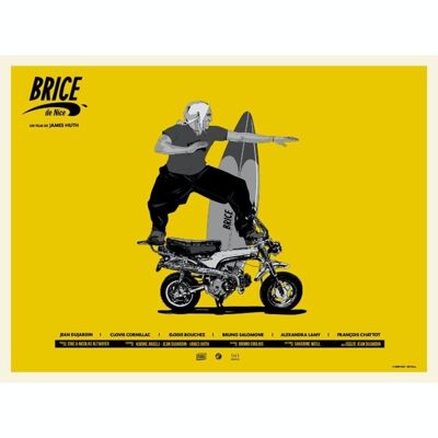 Locandina del film rivisitata - Brice De Nice - (30x40cm) - Plakat