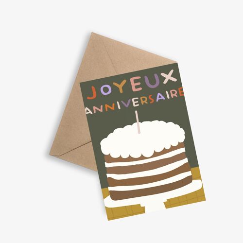 Carte Anniversaire - LE CAKE TOPPER