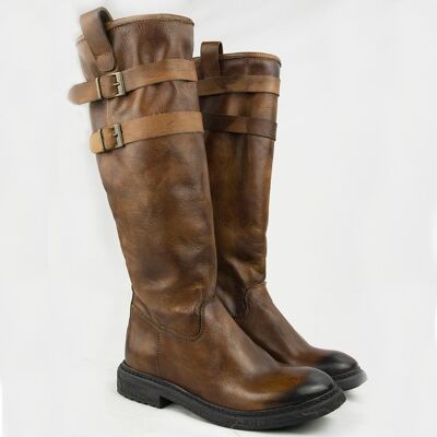 TR1027 BOOTS IN WASHED COGNA