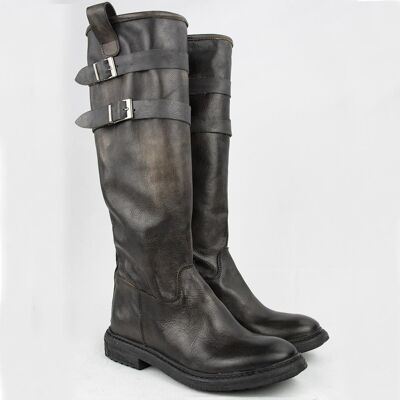 TR1012 ANKLE BOOTS IN BLACK CALFSKIN