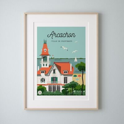 ARCACHON - City of Spring - Poster