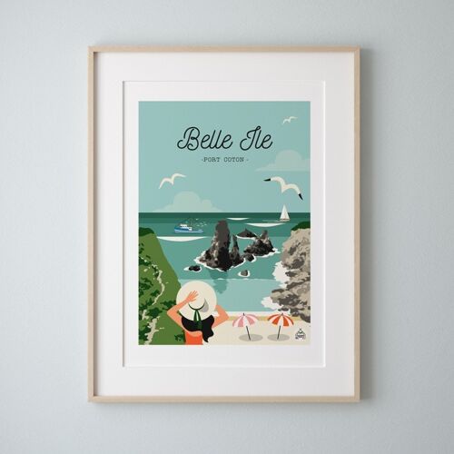 BELLE-ILE - Port Coton - Affiche