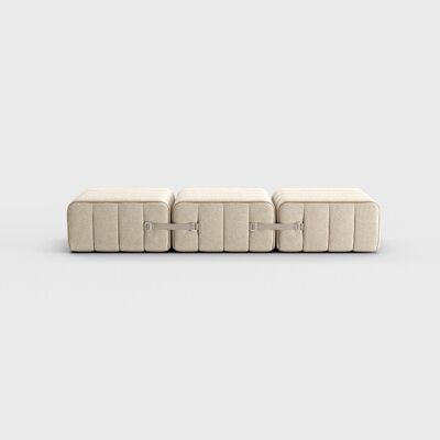 Curt Set 3 moduli - Fabric Jet - Sistema di divani componibili Curt - 9110 (grigio / beige)