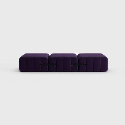 Curt Set 3 moduli - Fabric Jet - Sistema di divani componibili Curt - 9607 (blu / viola)
