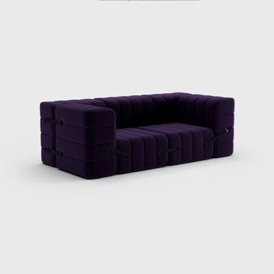 Curt Set 7 moduli - Fabric Jet - Sistema di divani componibili Curt - 9607 (blu / viola)