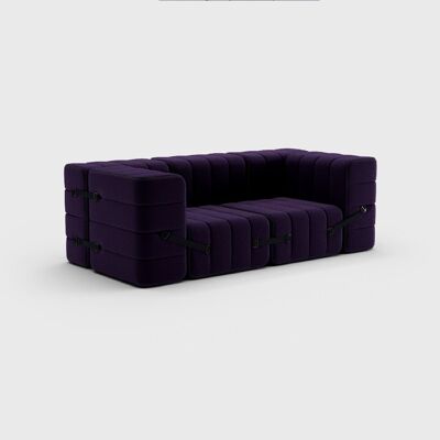 Curt Set 7 Módulos - Fabric Jet - Curt Modular Sofa System - 9607 (Azul / Morado)