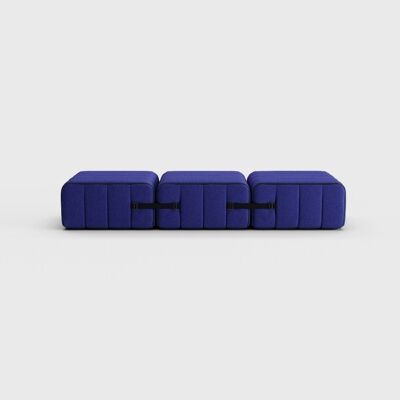 Curt Set 3 moduli - Fabric Jet - Sistema di divani componibili Curt - 9605 (blu)