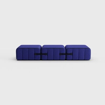Curt Set 3 Módulos - Fabric Jet - Sistema de Sofá Modular Curt - 9605 (Azul)