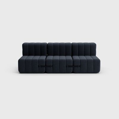 Curt set 6 moduli - Tessuto Jet - Sistema di divani componibili Curt - 9806 (grigio scuro)