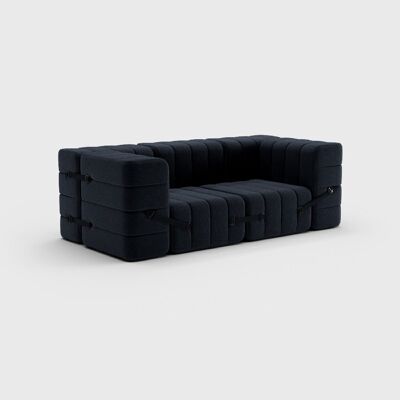 Curt set 7 moduli - Tessuto Jet - Sistema di divani componibili Curt - 9806 (grigio scuro)