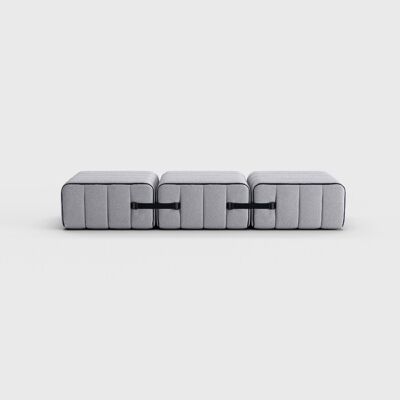 Curt Set 3 Módulos - Fabric Jet - Sistema de Sofá Modular Curt - 9803 (Gris)