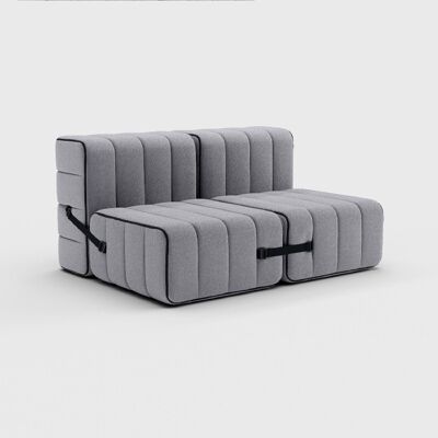 Curt set 4 módulos - Tela Jet - Sistema de sofá modular Curt - 9803 (Gris)