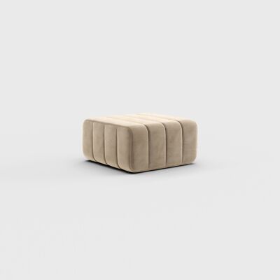 Curt set modulo singolo - Tessuto Barcelona - Sistema di divani componibili Curt - Vole (Grigio / Marrone)
