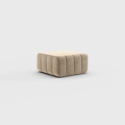 Curt set single module - Barcelona fabric - Curt modular sofa system - Vole (Gris / Marrón)