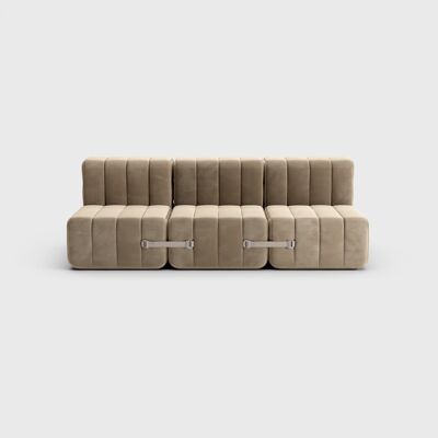 Curt Set 6 módulos - Tela Barcelona - Sistema de sofá modular Curt - Vole (Gris / Marrón)