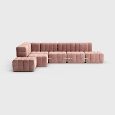Conjunto Curt 12 Módulos - Fabric Barcelona - Sistema de Sofá Modular Curt - Lotus (Rosa)