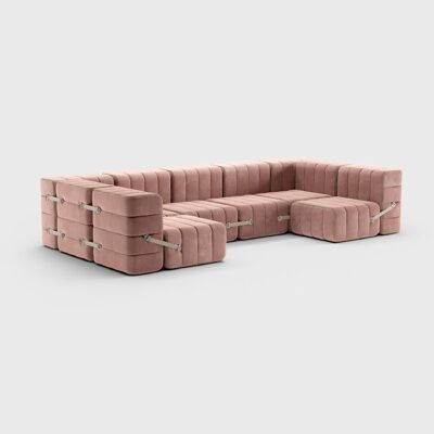 Conjunto Curt 15 Módulos - Fabric Barcelona - Sistema de Sofá Modular Curt - Lotus (Rosa)