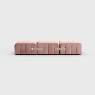 Curt Set 3 módulos - Tela Barcelona - Sistema de sofá modular Curt - Lotus (Rosa)