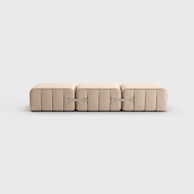 Curt set 3 módulos - tela Dama - Curt modular sofa system - 0029 (Beige / Grey)