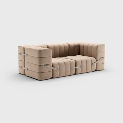 Curt set 7 modules - fabric Dama - Curt modular sofa system - 0029 (Beige / Gray)