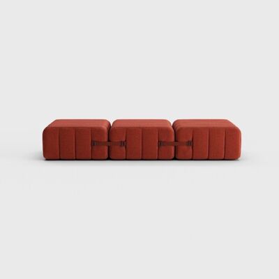 Curt set 3 módulos - tela Dama - Curt modular sofa system - 0058 (Rojo)