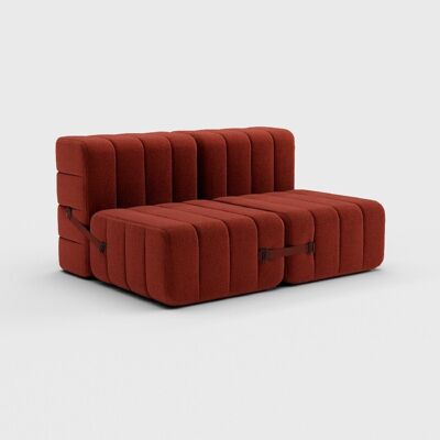 Curt set 4 módulos - tela Dama - Curt modular sofa system - 0058 (Rojo)