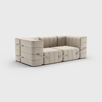 Curt Set 7 Modules - Fabric Sera - Curt Modular Sofa System - Calla (White / Beige)