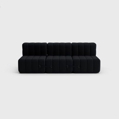 Curt Set 6 Módulos - Tela Sera - Sistema de Sofá Modular Curt - Ébano (Negro)