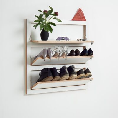 Fläpps Regal 80x80-3 Shoe Rack - White