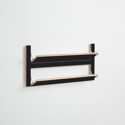 Scarpiera Fläpps Regal 80x40-2 - Nero