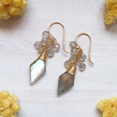 Labradorite Earrings in 14K gold-filled