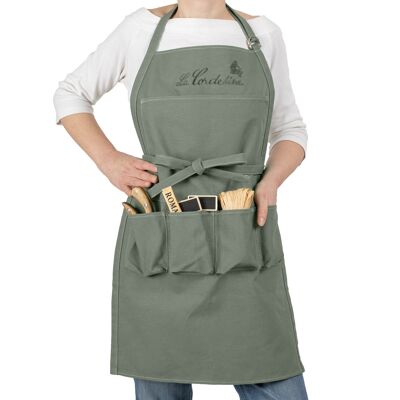 Grembiule lungo 5 tasche Verdigris Taglia unica