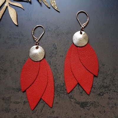 Boucles d'oreilles légères CELESTE Rouge