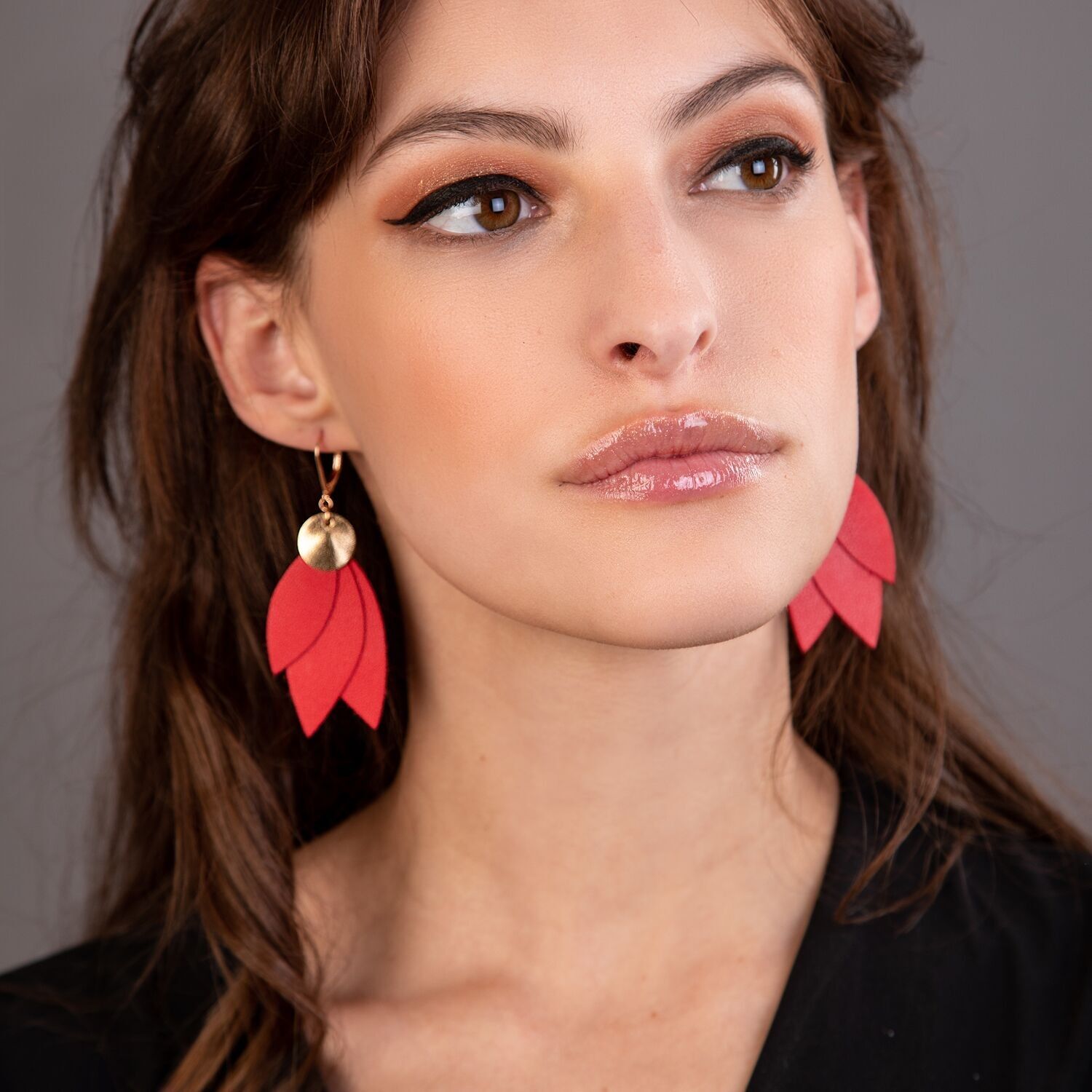 Pendientes CELESTE ligeros Rojo