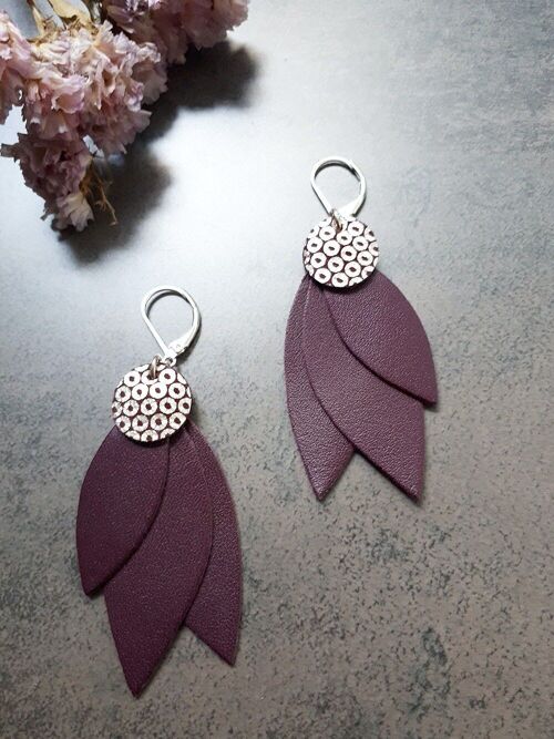 Boucles d'oreilles CELESTE Prune