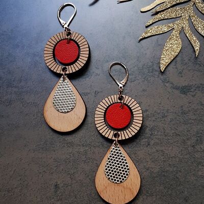 Ethnic red earrings