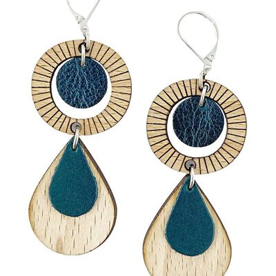 ETHNIC earrings Petrol blue