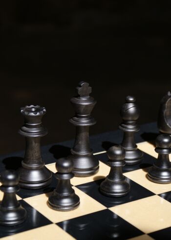 Pièces d'échecs Staunton Europa nº 5 - NOIR MAT 1