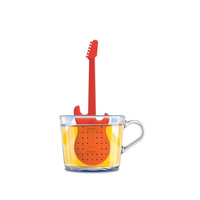 Guitar tea infuser in red | tea strainer